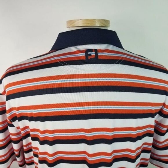 Footjoy Large Multi Color Striped Golf Shirt Polo - Picture 4 of 6